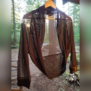 Bolero Jacket Frank Lyman Design Longsleeve Sheer Mesh Fashion Brown 14 Canada